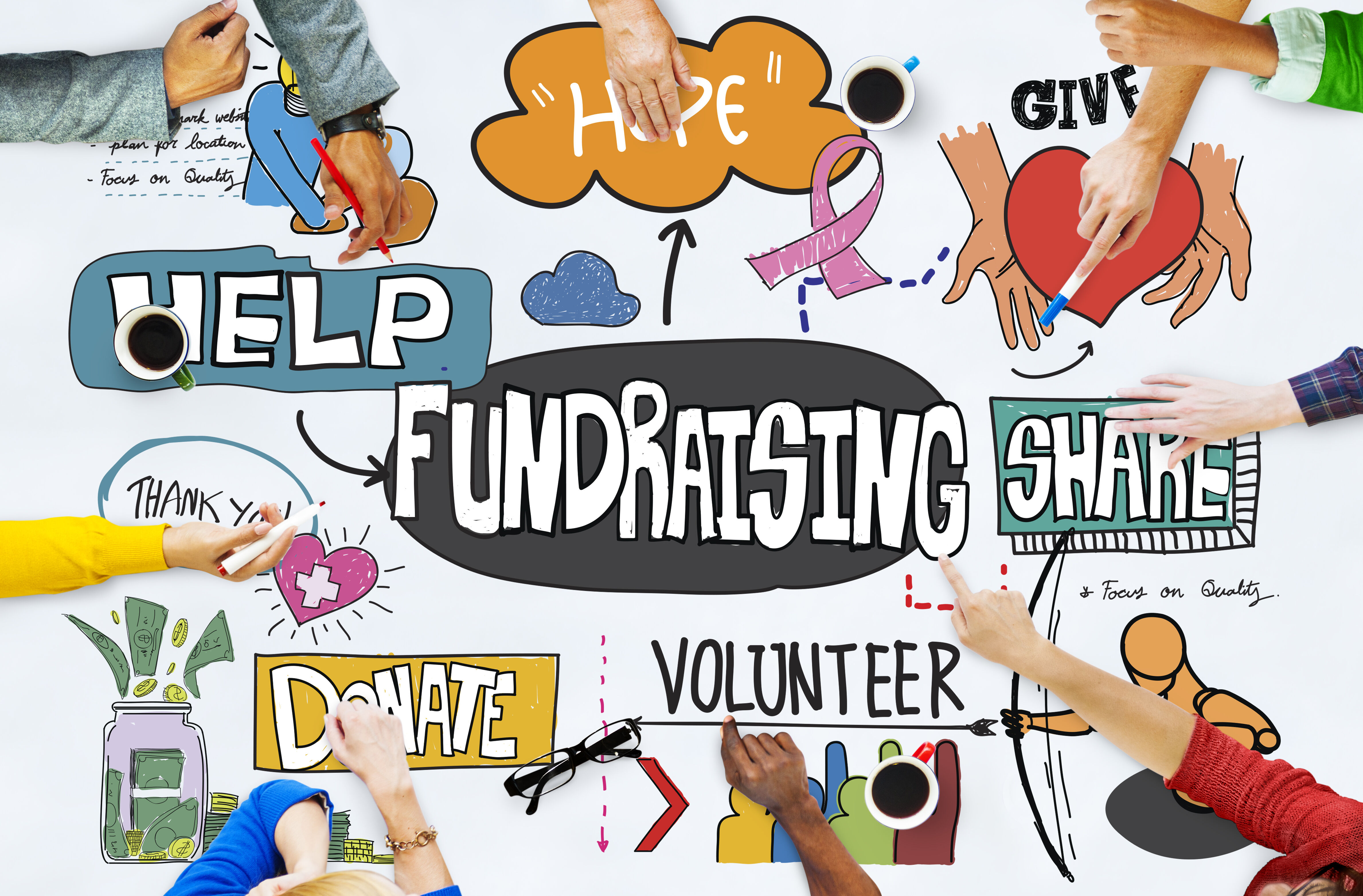 work with experts in fundraising 